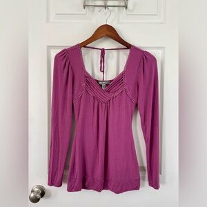 American Rag Magenta Long Sleeve Blouse